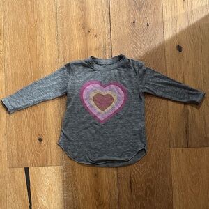 Chaser Gray Long Sleeve with Multicolor Heart